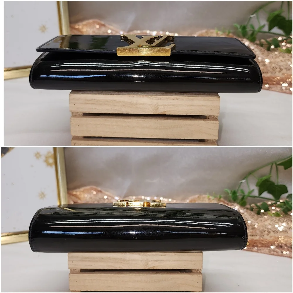 Authentic Louis Vuitton Louise Patent Leather Wallet With Dust Bag AND COA